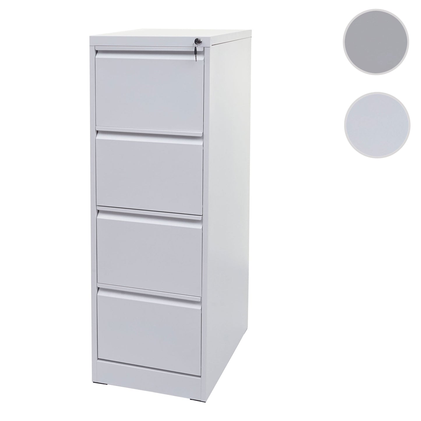 Hangmappenkast MCW-H16, archiefkast stalen kantoorkast, formaat Legal + A4 afsluitbaar 134x46x62cm ~ wit