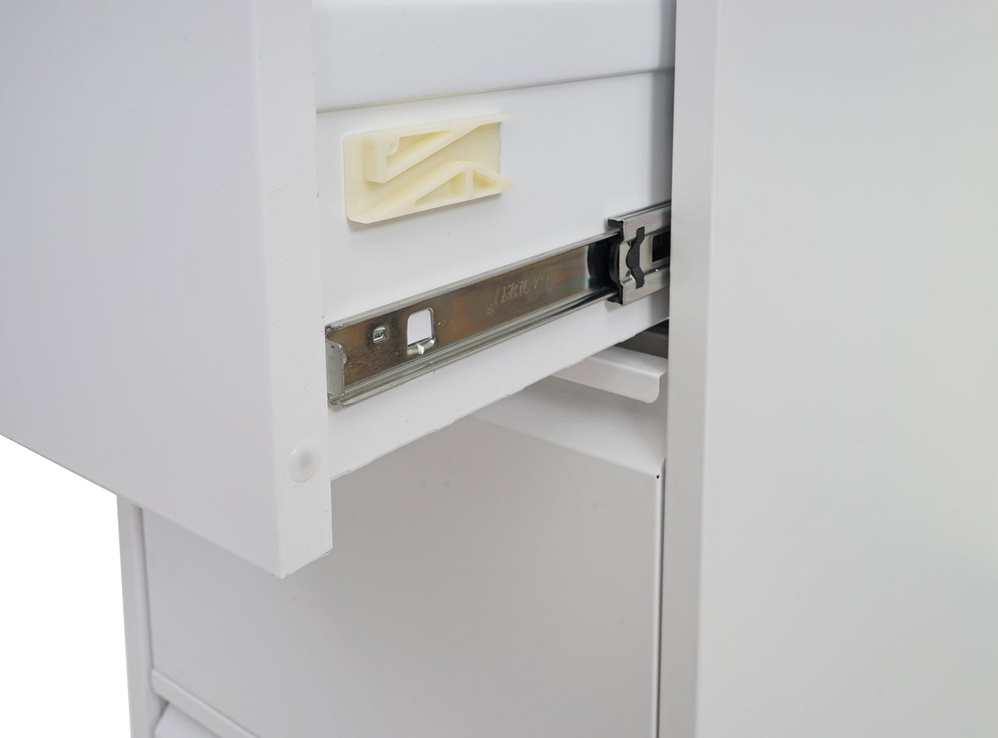 Hangmappenkast MCW-H16, archiefkast stalen kantoorkast, formaat Legal + A4 afsluitbaar 134x46x62cm ~ wit