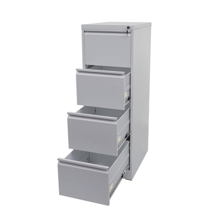 Hangmappenkast MCW-H16, archiefkast stalen kantoorkast, formaat Legal + A4 afsluitbaar 134x46x62cm ~ grijs