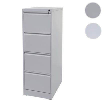 Hangmappenkast MCW-H16, archiefkast stalen kantoorkast, formaat Legal + A4 afsluitbaar 134x46x62cm ~ grijs