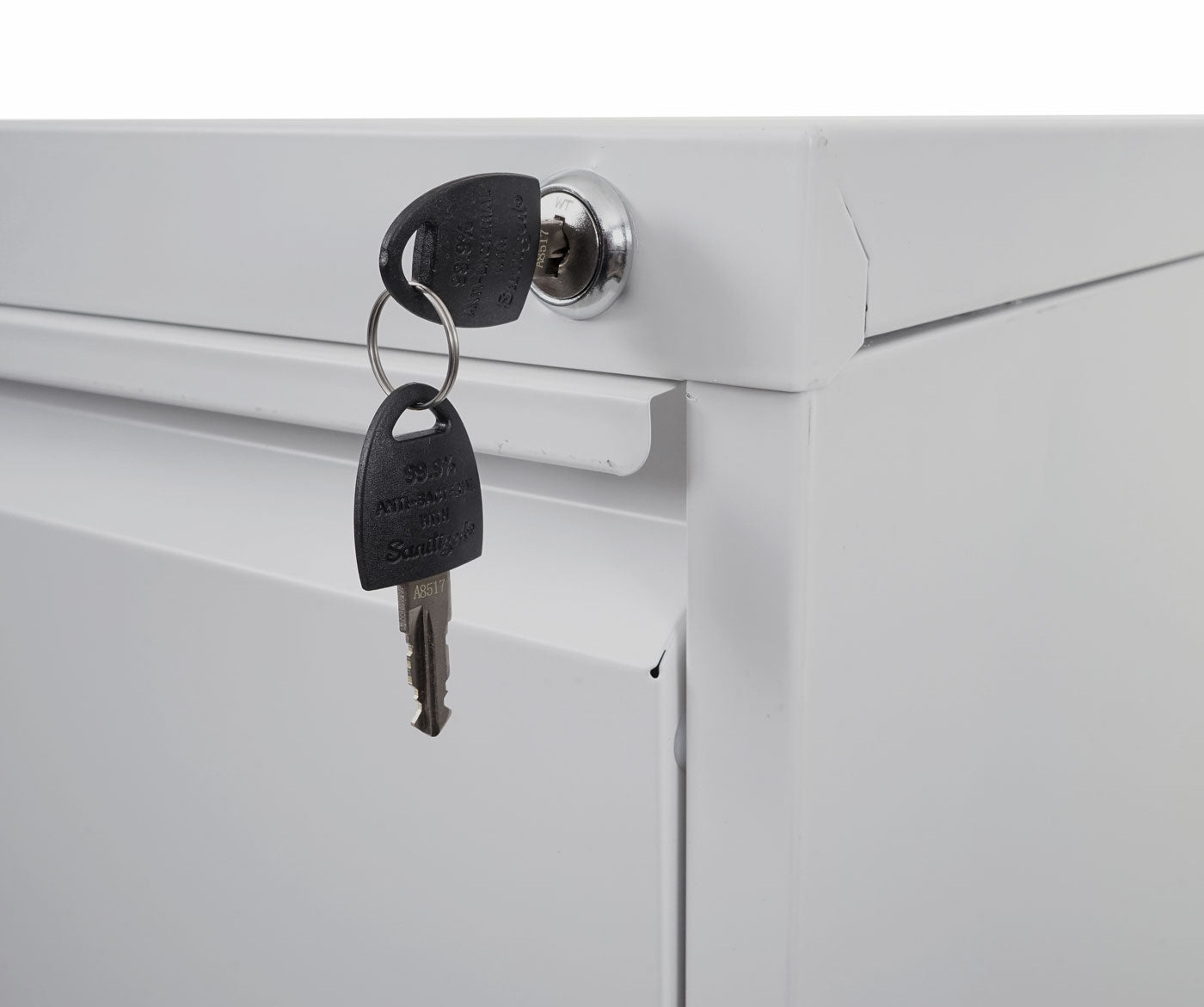 Hangmappenkast MCW-H16, archiefkast stalen kantoorkast, formaat Legal + A4 afsluitbaar 134x46x62cm ~ grijs