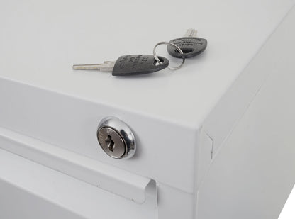 Hangmappenkast MCW-H16, archiefkast stalen kantoorkast, formaat Legal + A4 afsluitbaar 134x46x62cm ~ grijs