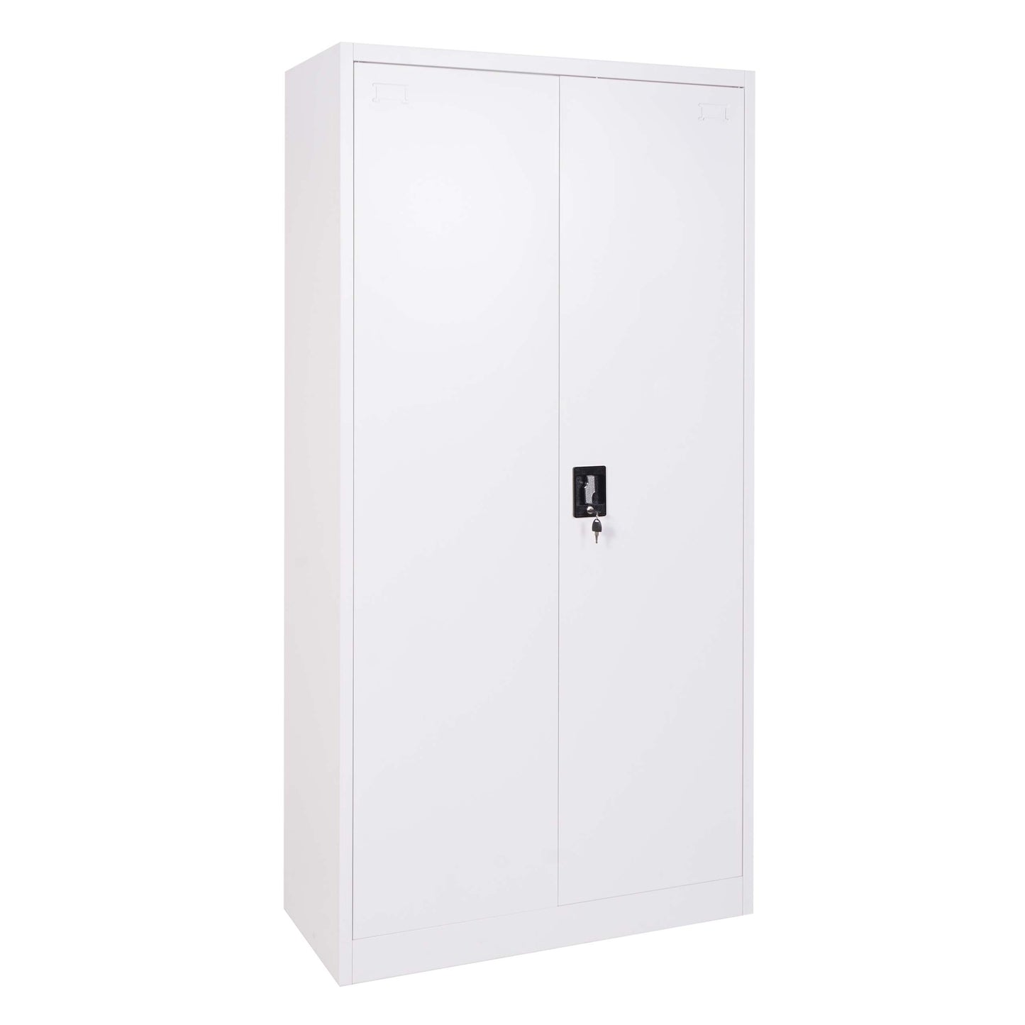 Dossierkast MCW-H17, stalen kast Kantoorkast Kast, 2 deuren afsluitbaar metaal ~ 185x90x40cm wit