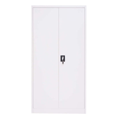 Dossierkast MCW-H17, stalen kast Kantoorkast Kast, 2 deuren afsluitbaar metaal ~ 185x90x40cm wit