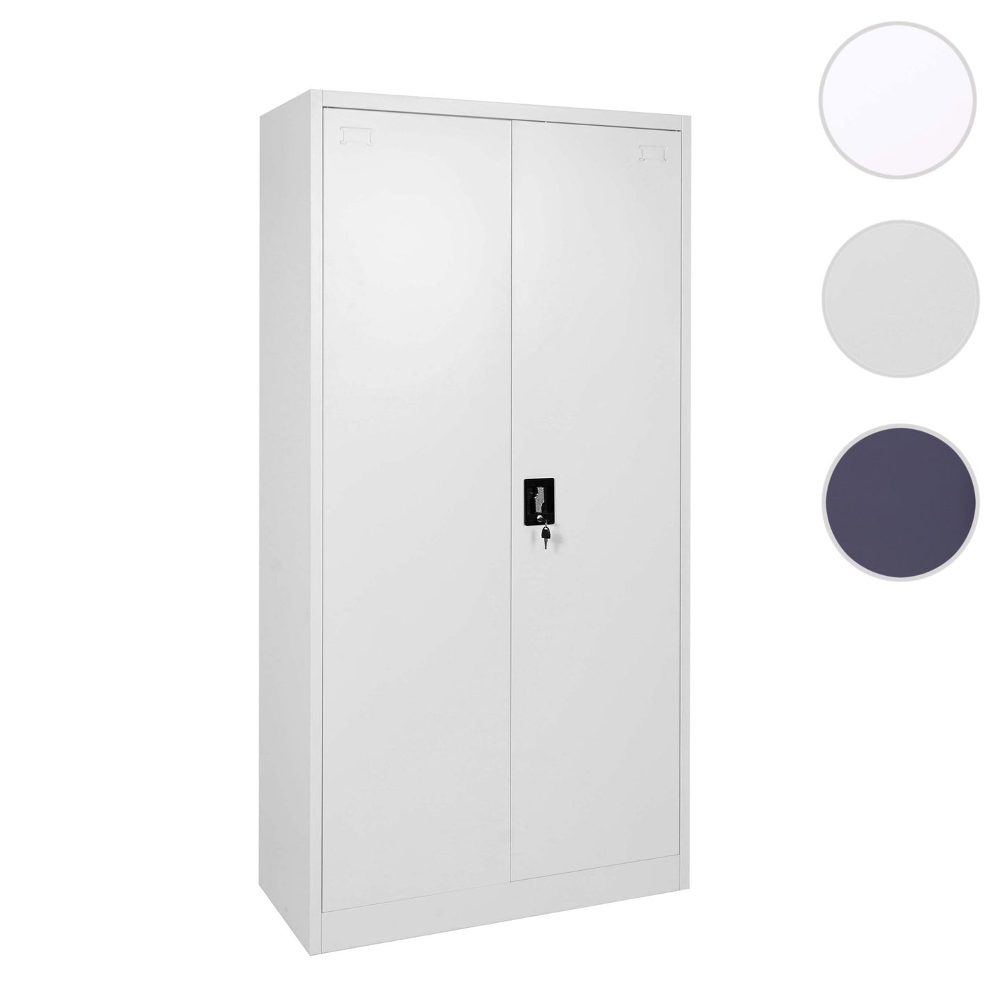 Dossierkast MCW-H17, stalen kast Kantoorkast Kast, 2 deuren afsluitbaar metaal ~ 185x90x40cm grijs