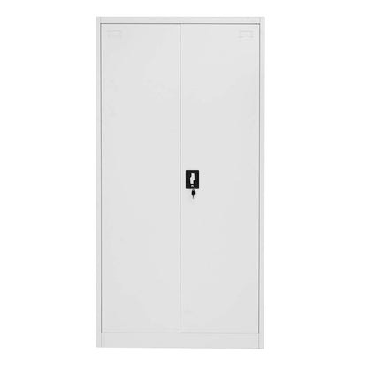 Dossierkast MCW-H17, stalen kast Kantoorkast Kast, 2 deuren afsluitbaar metaal ~ 185x90x40cm grijs