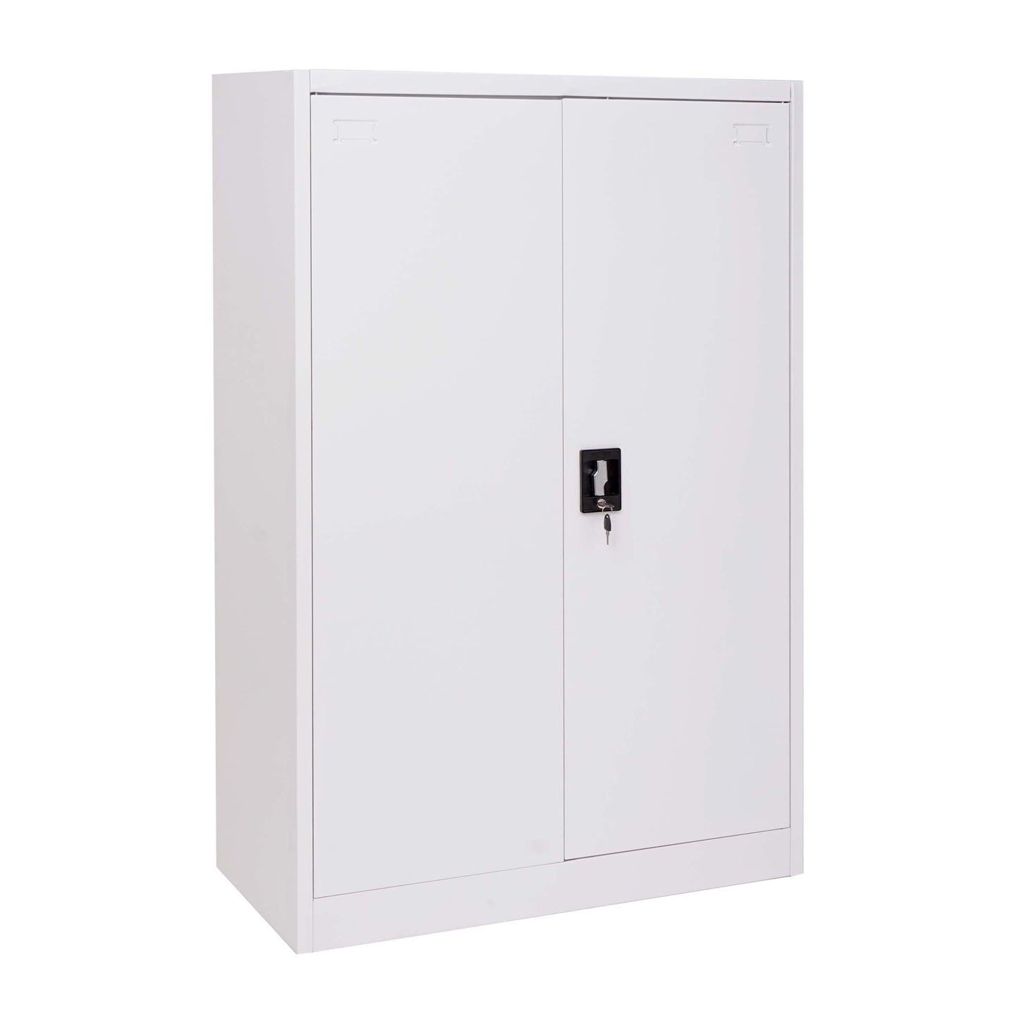 Dossierkast MCW-H17, stalen kast Kantoorkast Kast, 2 deuren afsluitbaar metaal ~ 140x90x40cm wit