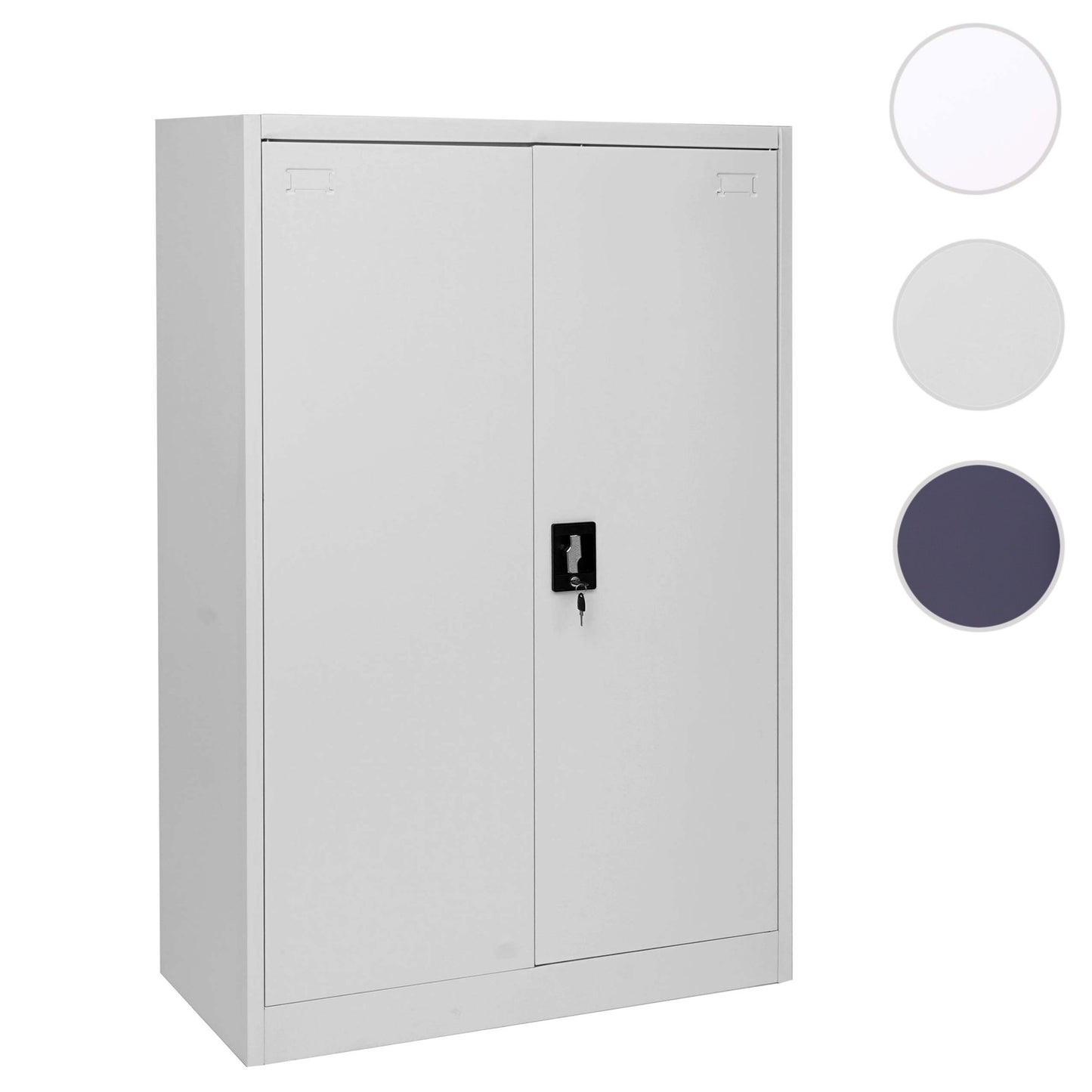 Archiefkast MCW-H17, stalen kast Kantoorkast Kast, 2 deuren afsluitbaar metaal ~ 140x90x40cm grijs