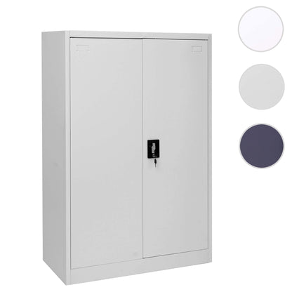Archiefkast MCW-H17, stalen kast Kantoorkast Kast, 2 deuren afsluitbaar metaal ~ 140x90x40cm grijs