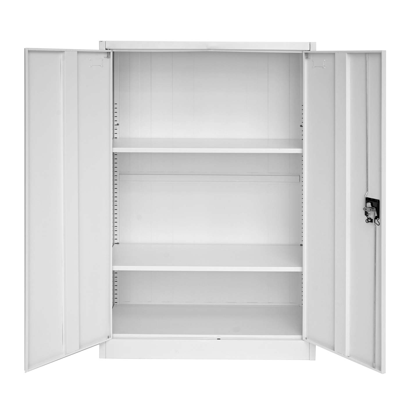 Archiefkast MCW-H17, stalen kast Kantoorkast Kast, 2 deuren afsluitbaar metaal ~ 140x90x40cm grijs