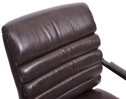 Set van 6 vergaderstoelen MCW-H31, eetkamerstoel sledemodel vintage metaal met suèdelook MVG ~ kunstleer bruin