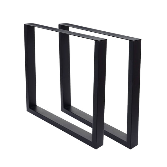 Set van 2 tafelpoten MCW-H33, voor eetkamertafel bureau tafelonderstel tafelloper, industrieel 74x80cm ~ zwart
