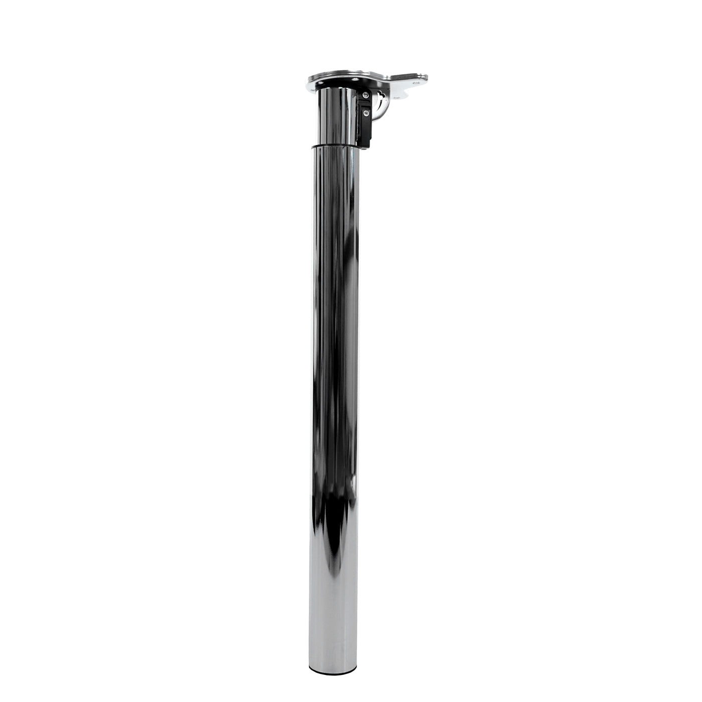 Set van 4 tafelpoten MCW-H35 voor bureau Tafelpoot inklapbaar draaimechanisme in hoogte verstelbaar 70-110cm ~ RVS look