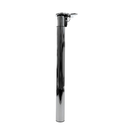Set van 4 tafelpoten MCW-H35 voor bureau Tafelpoot inklapbaar draaimechanisme in hoogte verstelbaar 70-110cm ~ RVS look