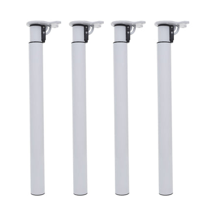 Set van 4 tafelpoten MCW-H35 voor bureau Tafelpoot inklapbaar draaimechanisme in hoogte verstelbaar 70-110cm ~ wit