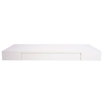 Wandplank MCW-H37, wandplank Hangende plank, lade massief hout 8x80x25cm ~ wit