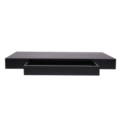 Wandplank MCW-H37, wandplank Hangende plank, lade massief hout 8x80x25cm ~ zwart