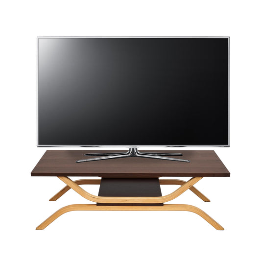 TV-rek MCW-H38, TV-tafel lowboard TV-tafel, 35x110x48cm ~ walnoot look