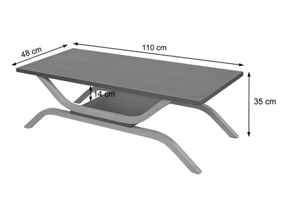 TV-rek MCW-H38, TV-tafel lowboard TV-tafel, 35x110x48cm ~ eiken look