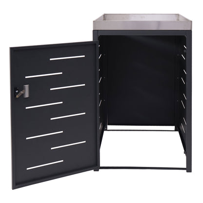 1 Bak deksel MCW-H40, bak, plantenbak roestvrij staal-metaal combinatie 35kg 125x69x84cm uitbreidbaar