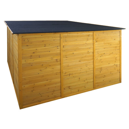 2-fietsengarage MCW-H60, fietsbox gereedschapsberging, MVG afsluitbaar 151x200x200cm ~ bruin