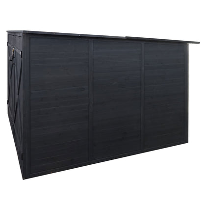 2-fietsengarage MCW-H60, fietsbox gereedschapshok, MVG afsluitbaar 151x200x200cm ~ antraciet