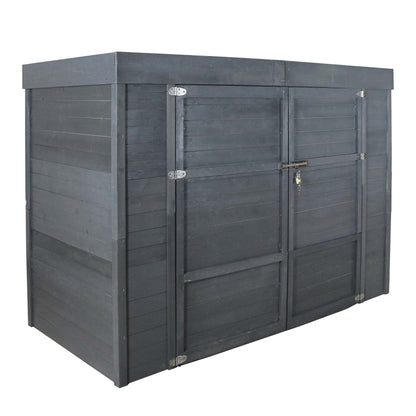 2-fietsengarage MCW-H63, fietsbox gereedschapshok, afsluitbaar 150x204x100cm ~ antraciet