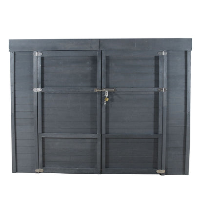 2-fietsengarage MCW-H63, fietsbox gereedschapshok, afsluitbaar 150x204x100cm ~ antraciet