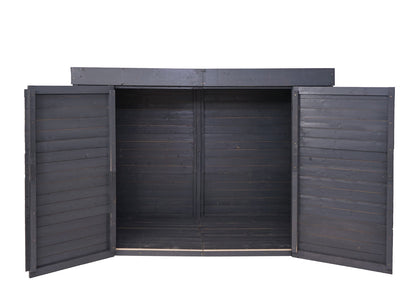 2-fietsengarage MCW-H63, fietsbox gereedschapshok, afsluitbaar 150x204x100cm ~ antraciet