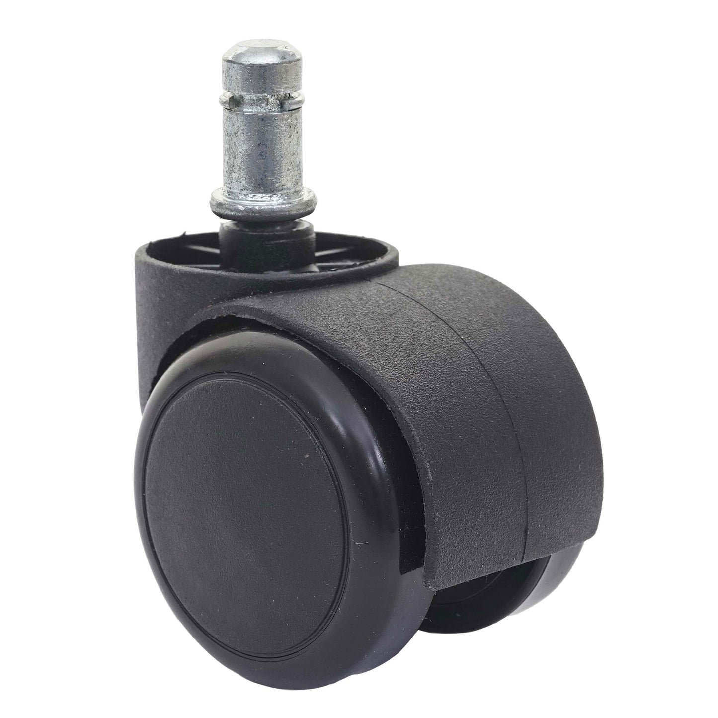 Set van 5 harde vloeren wielen MCW-H86, bureaustoel wielen, 150kg draagvermogen Ø 11mm ~ zwart