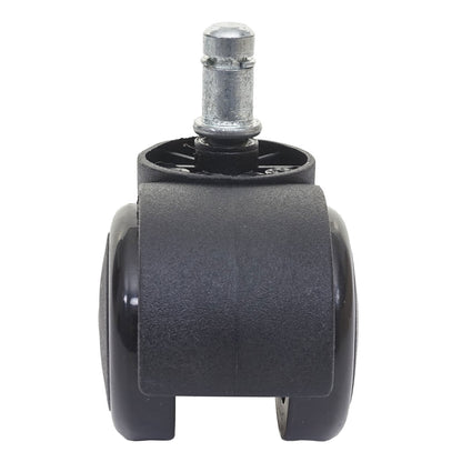 Set van 5 harde vloeren wielen MCW-H86, bureaustoel wielen, 150kg draagvermogen Ø 11mm ~ zwart