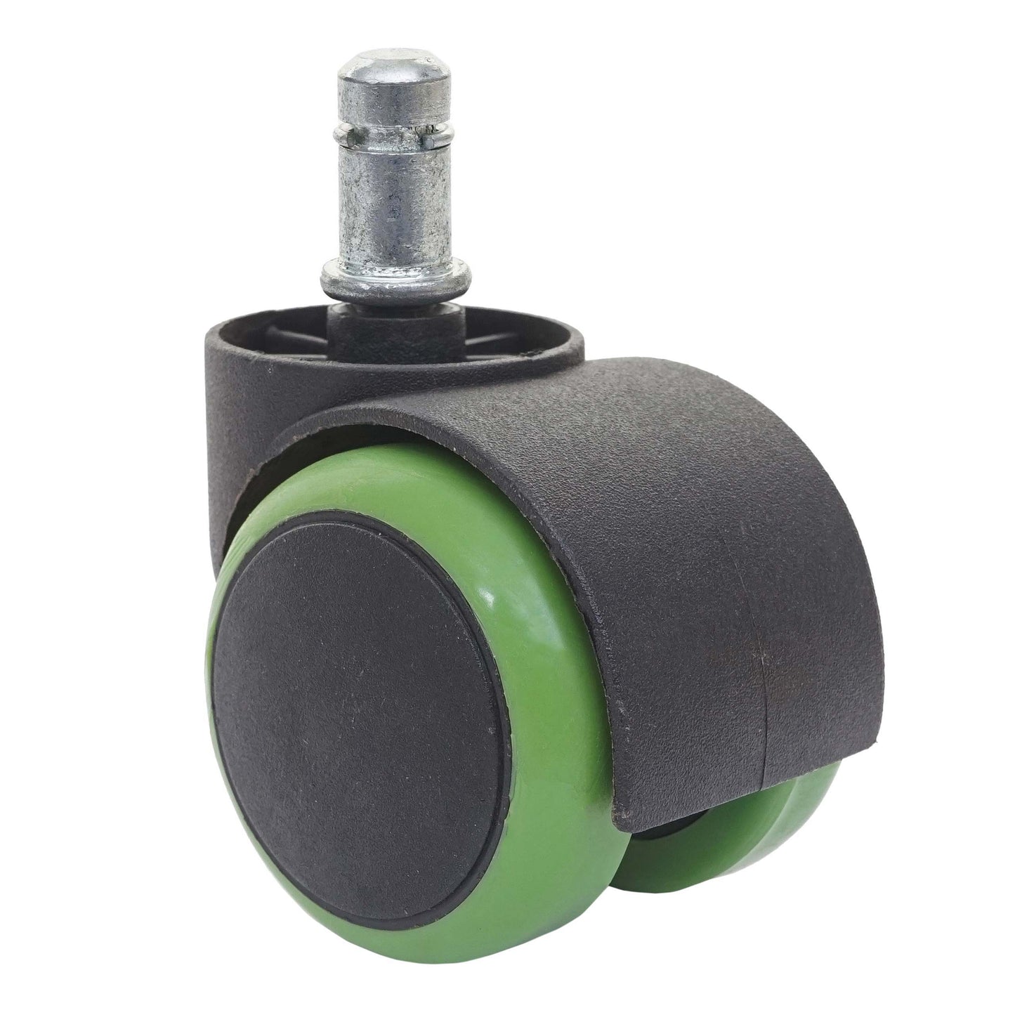 Set van 5 harde vloeren wielen MCW-H86, bureaustoel wielen, 150kg draagvermogen Ø 11mm ~ groen