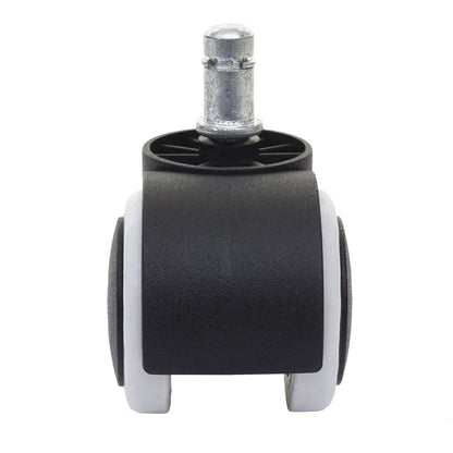 Set van 5 harde vloeren wielen MCW-H86, bureaustoel wielen, 150kg draagvermogen Ø 11mm ~ wit