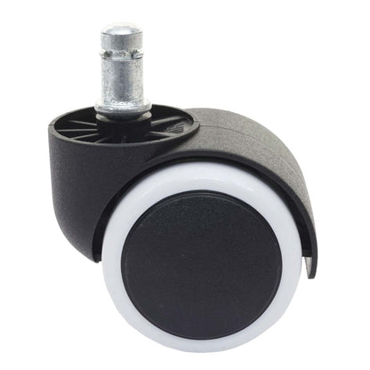 Set van 5 harde vloeren wielen MCW-H86, bureaustoel wielen, 150kg draagvermogen Ø 11mm ~ wit