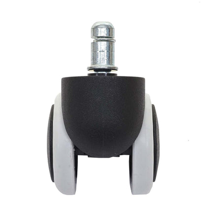 Set van 5 harde vloeren wielen MCW-H86, bureaustoel wielen, 150kg draagvermogen Ø 11mm ~ wit