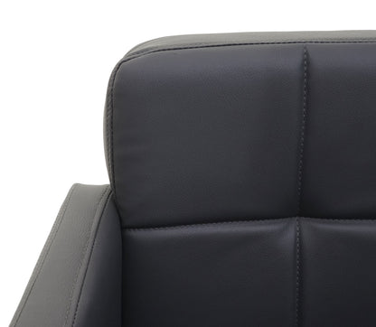 Set van 6 eetkamerstoelen Orlando, bureaustoel keuken, kunstleer chroom MVG-gecertificeerd ~ grijs