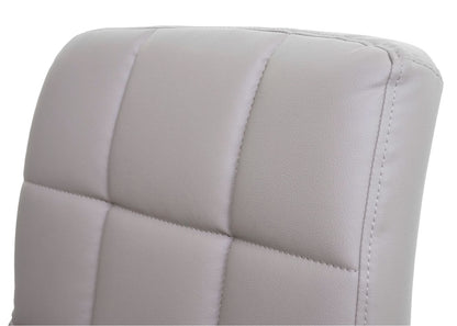 Set van 2 eetkamerstoelen Bureaustoel Stoel Kavala kunstleer chroom ~ taupe-grijs