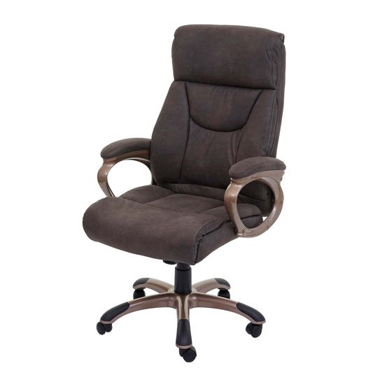 Bureaustoel Dallas, bureaustoel directiestoel, MVG-gecertificeerd ~ suède look donkergrijs