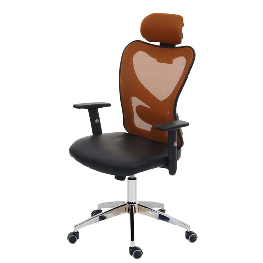 Professionele bureaustoel Atlanta, bureaustoel bureaustoel, kunstleer ~ bruin