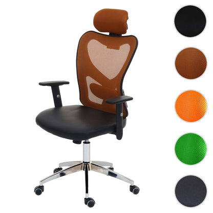 Professionele bureaustoel Atlanta, bureaustoel bureaustoel, kunstleer ~ bruin