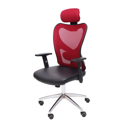 Professionele bureaustoel Atlanta, bureaustoel bureaustoel, kunstleer ~ rood