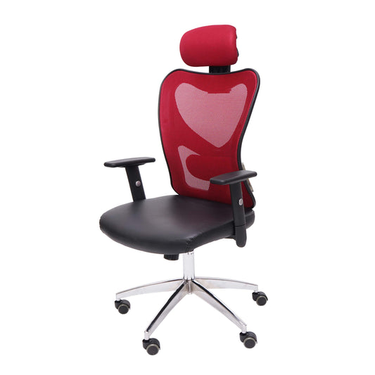Professionele bureaustoel Atlanta, bureaustoel bureaustoel, kunstleer ~ rood