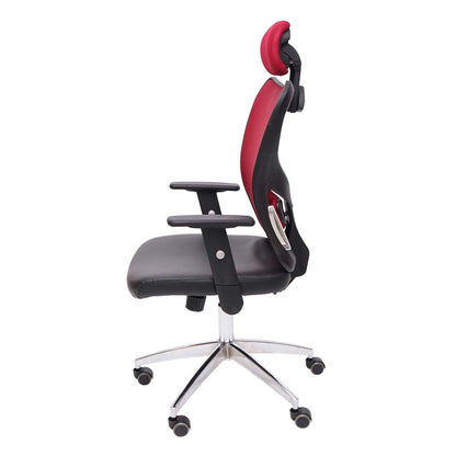 Professionele bureaustoel Atlanta, bureaustoel bureaustoel, kunstleer ~ rood