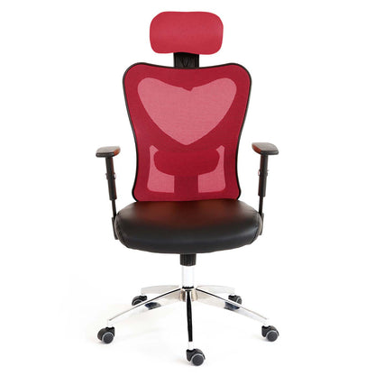 Professionele bureaustoel Atlanta, bureaustoel bureaustoel, kunstleer ~ rood
