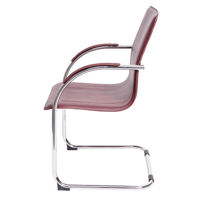 Set van 2 vergaderstoelen Samara, bezoekersstoel sledemodel ~ bordeaux
