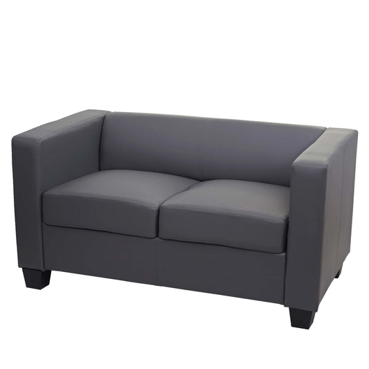 2-zits bank loungebank Lille ~ kunstleder, donkergrijs