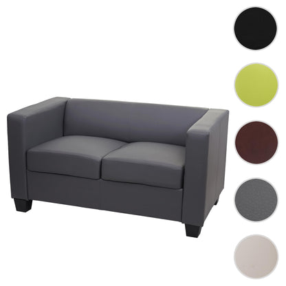 2-zits bank loungebank Lille ~ kunstleder, donkergrijs