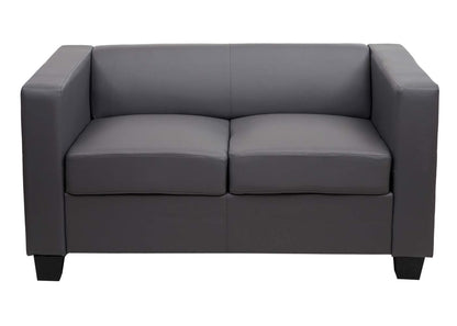 2-zits bank loungebank Lille ~ kunstleder, donkergrijs