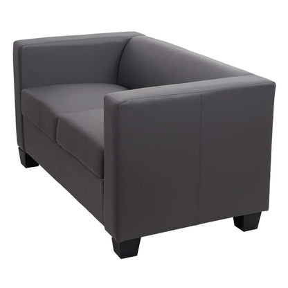 2-zits bank loungebank Lille ~ kunstleder, donkergrijs