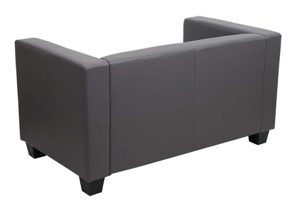 2-zits bank loungebank Lille ~ kunstleder, donkergrijs